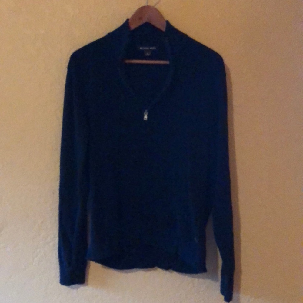Michael Kors men’s sweater half zip blue